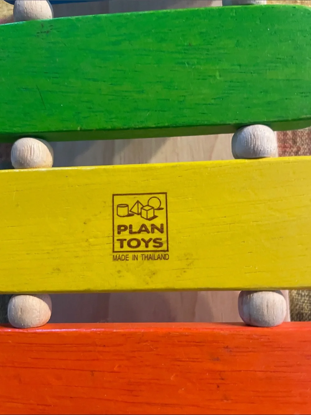 Colorful Wooden Xylophone - Blue, Green, Yellow, Orange, Red